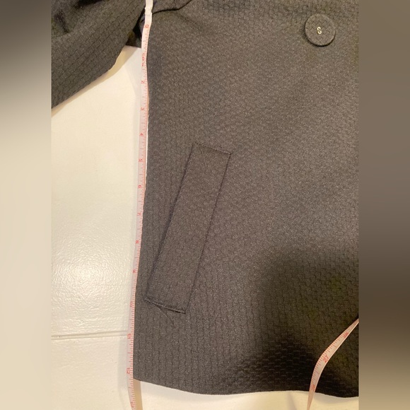 NWT Sunny Girl Woman’s Large Black Coat Jacket Cropped Short Buttons - Picture 7 of 9